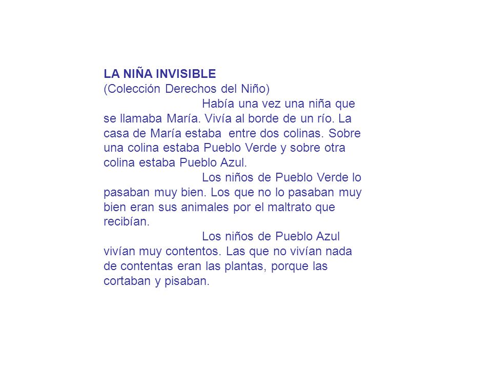 LA NIÑA INVISIBLE (Colección Derechos del Niño)