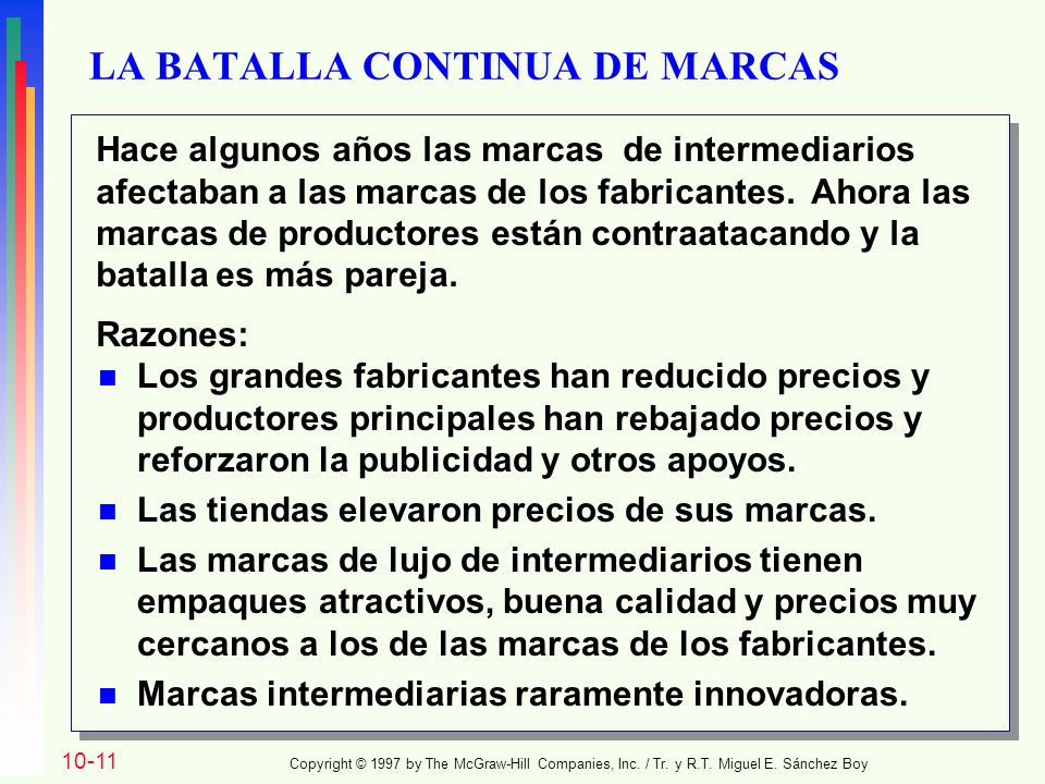 LA BATALLA CONTINUA DE MARCAS