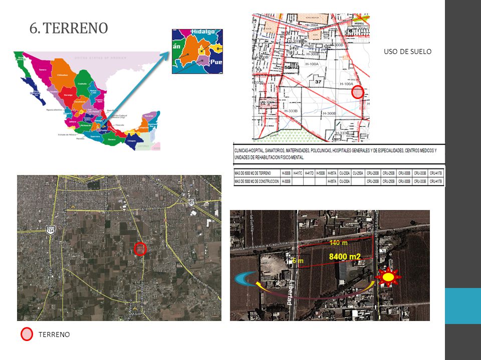 6. TERRENO USO DE SUELO 140 m 8400 m2 Libertad 6 m TERRENO