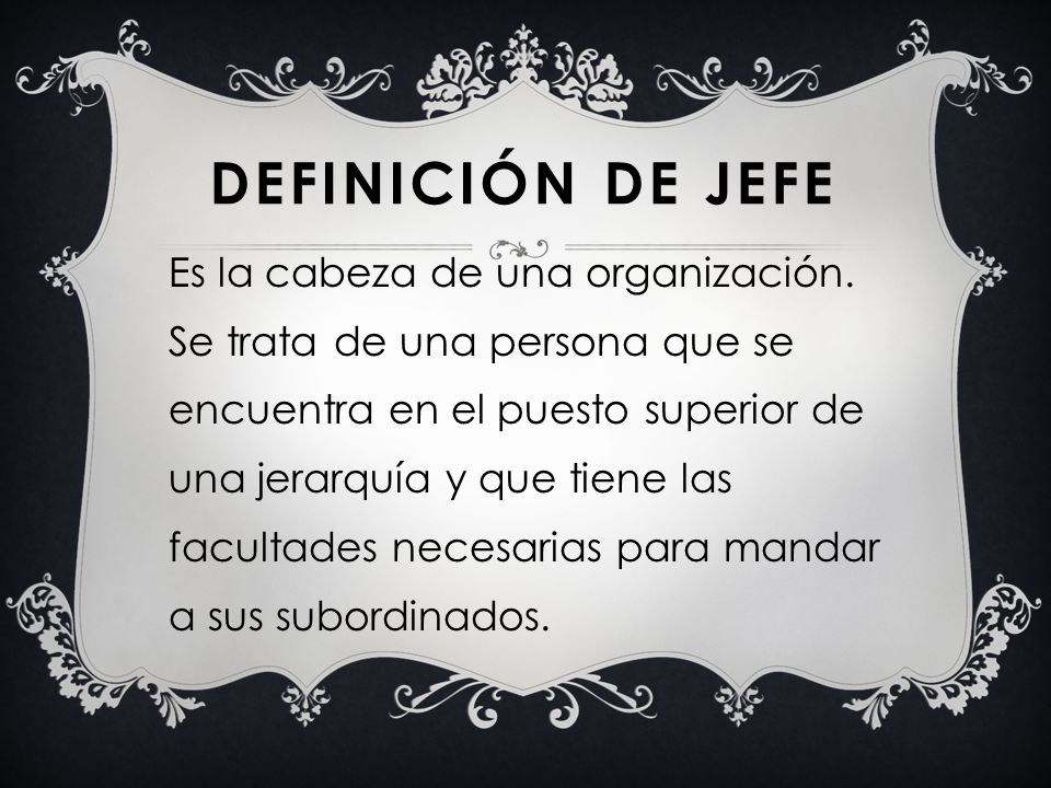 Definición de jefe