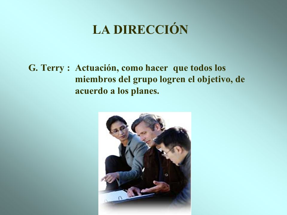 LA DIRECCIÓN G.