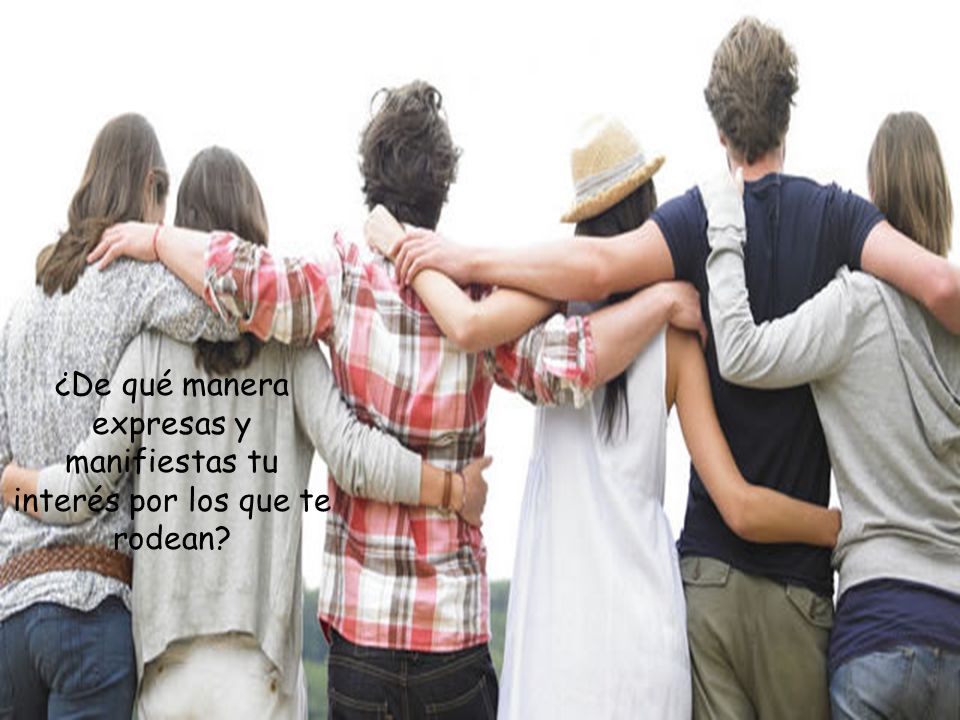 ¿De qué manera expresas y manifiestas tu interés por los que te rodean