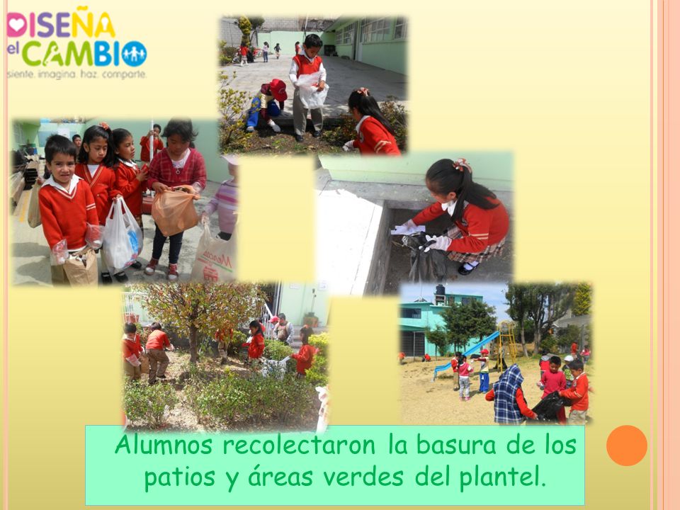 Alumnos recolectaron la basura de los patios y áreas verdes del plantel.