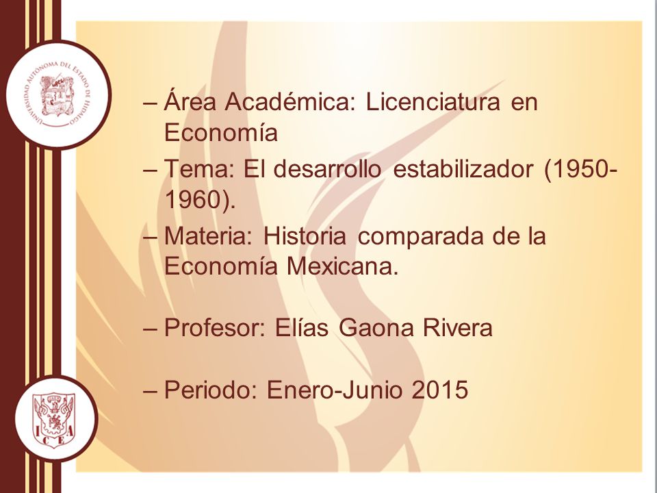 Área Académica: Licenciatura en Economía