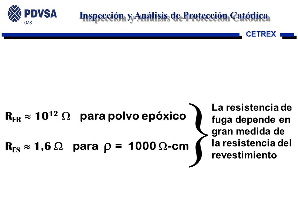  RFR  1012 para polvo epóxico RFS 1,6 para = 1000 -cm