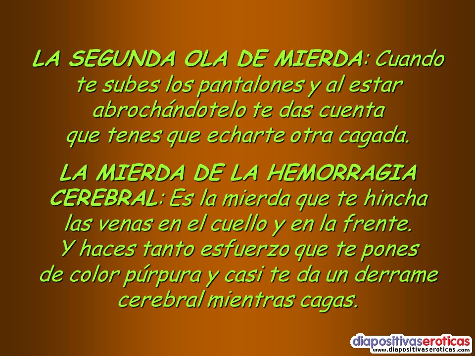 LA SEGUNDA OLA DE MIERDA: Cuando te subes los pantalones y al estar abrochándotelo te das cuenta que tenes que echarte otra cagada.