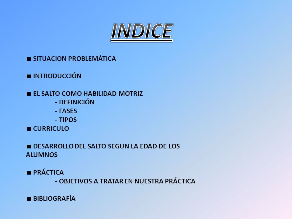 INDICE ∎ SITUACION PROBLEMÁTICA ∎ INTRODUCCIÓN