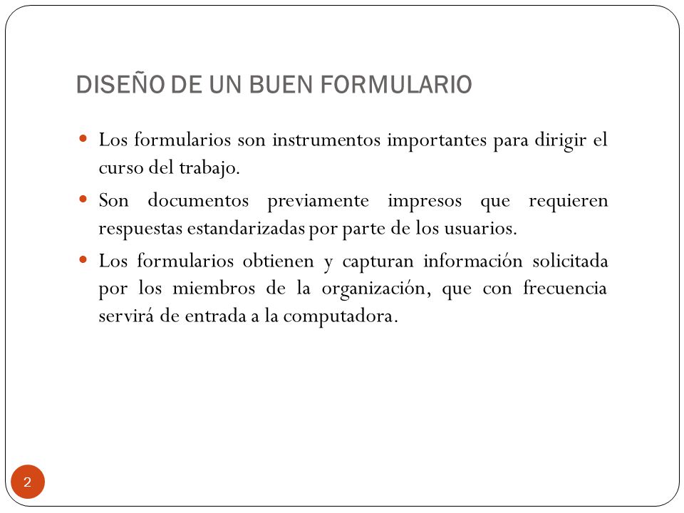 DISEÑO DE UN BUEN FORMULARIO