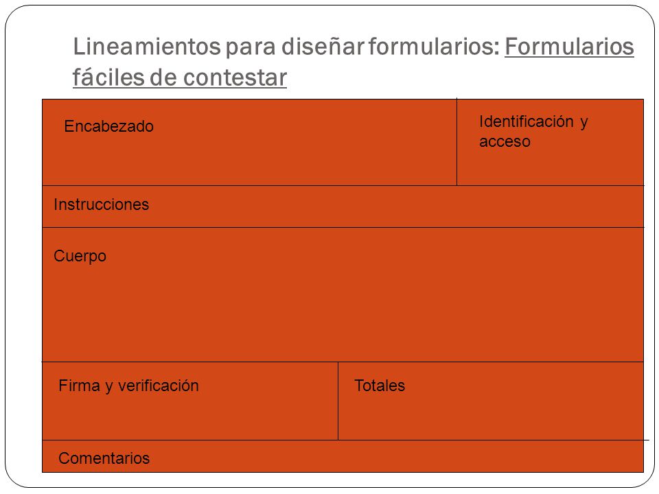 Lineamientos para diseñar formularios: Formularios fáciles de contestar