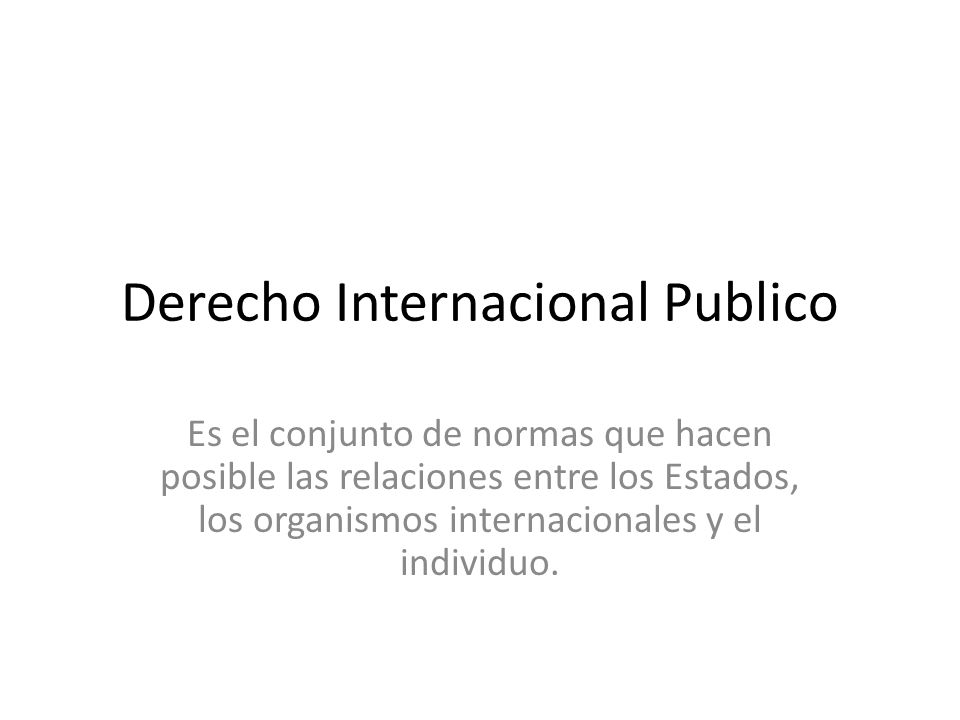 Derecho Internacional Publico