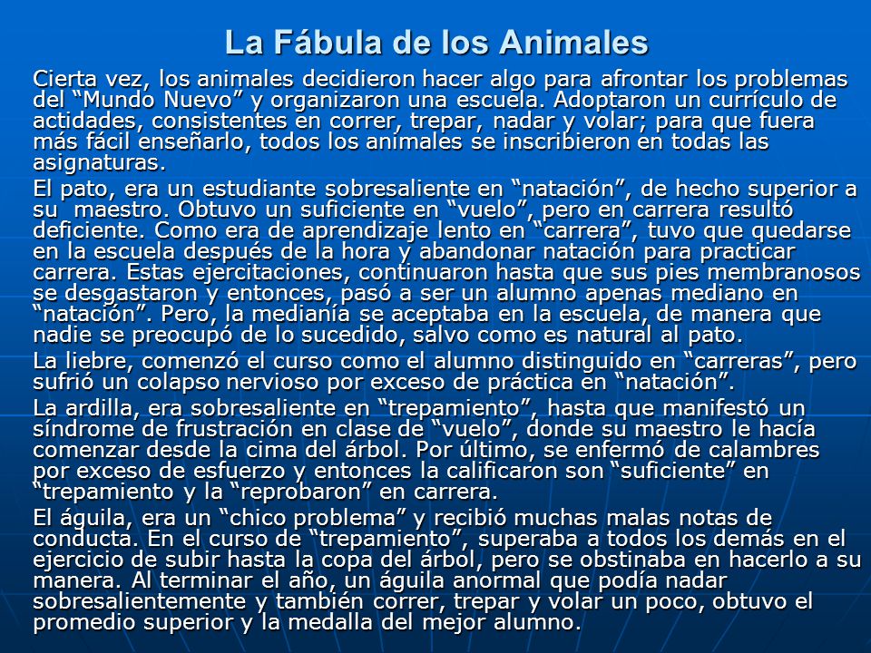 La Fábula de los Animales