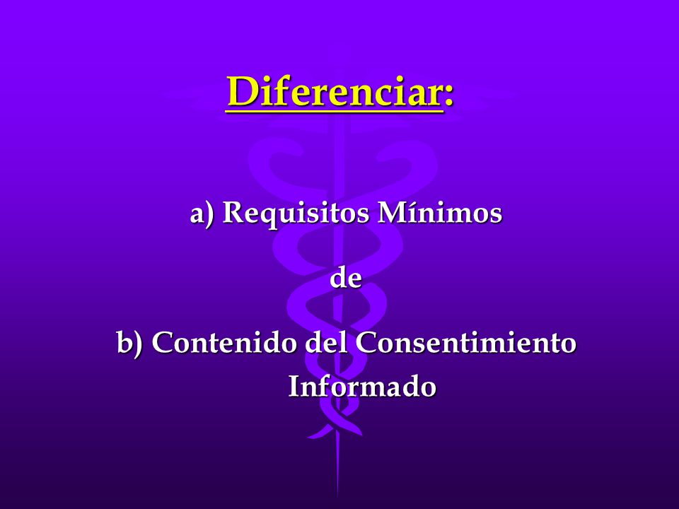 b) Contenido del Consentimiento