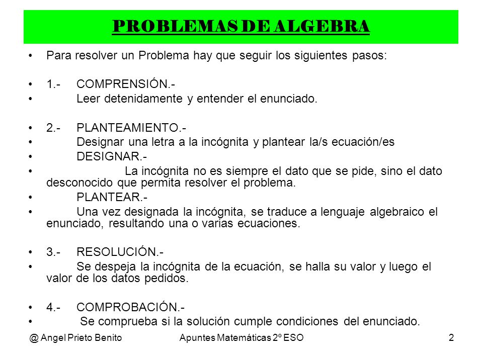 Apuntes Matemáticas 2º ESO