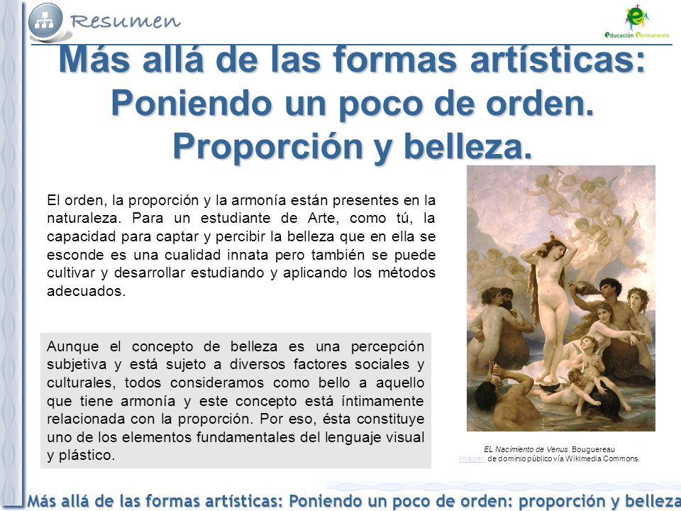 Más allá de las formas artísticas: Poniendo un poco de orden