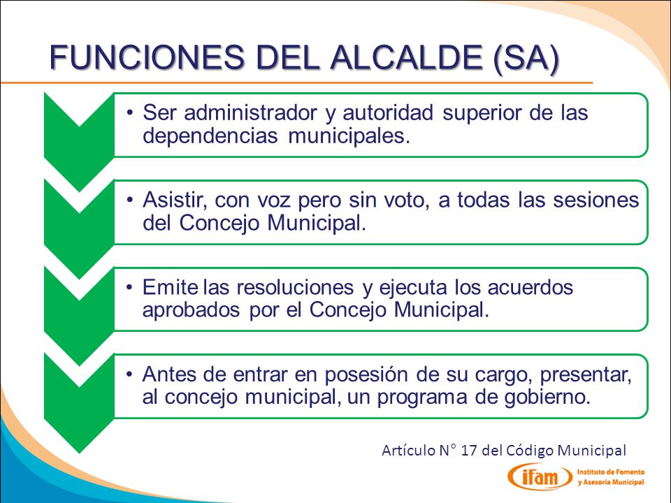 FUNCIONES DEL ALCALDE (SA)