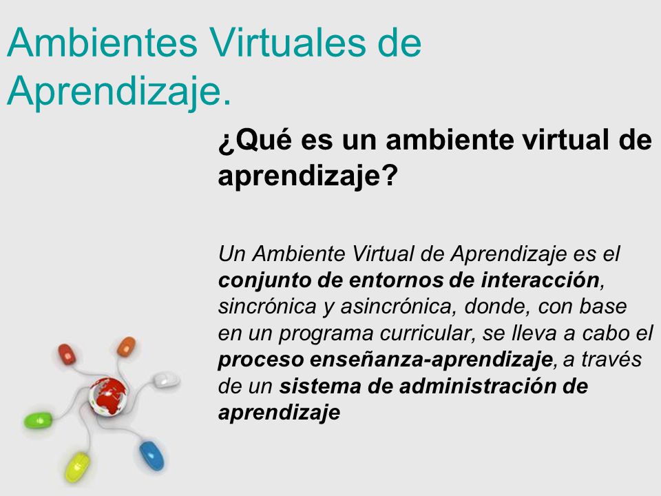 Ambientes Virtuales de Aprendizaje.