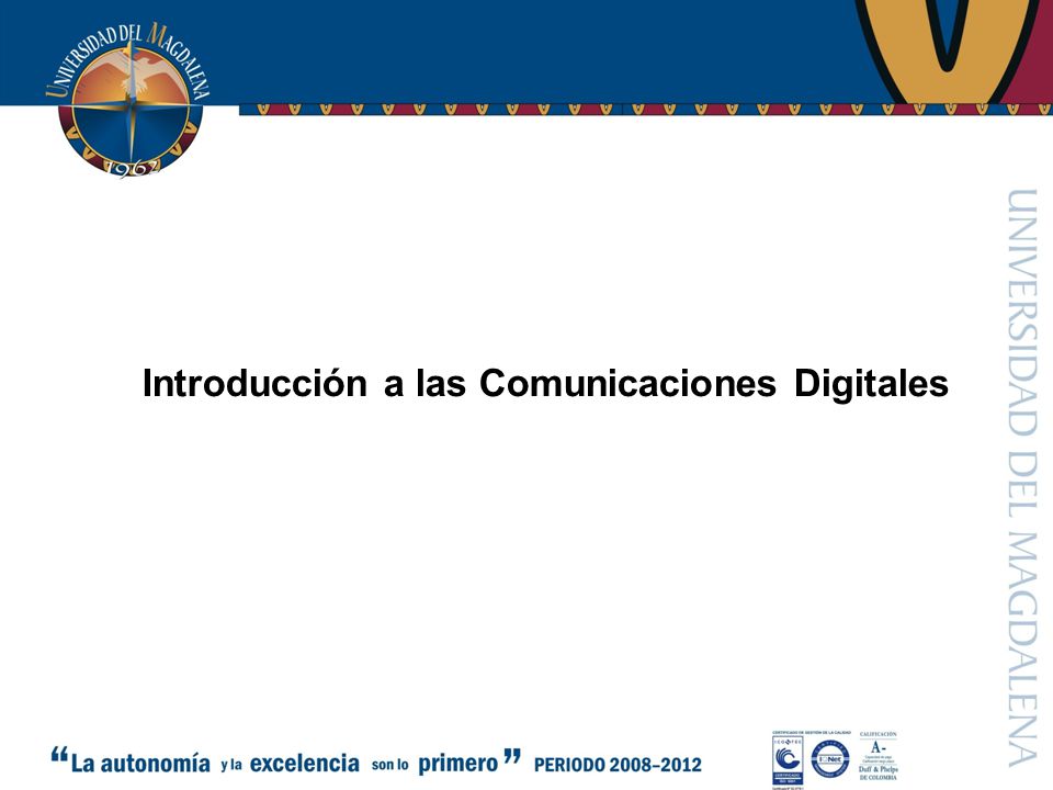 Introducción a las Comunicaciones Digitales