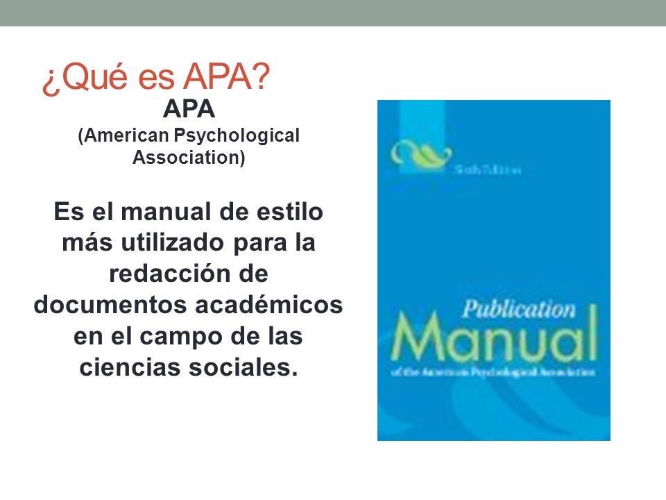 (American Psychological Association)