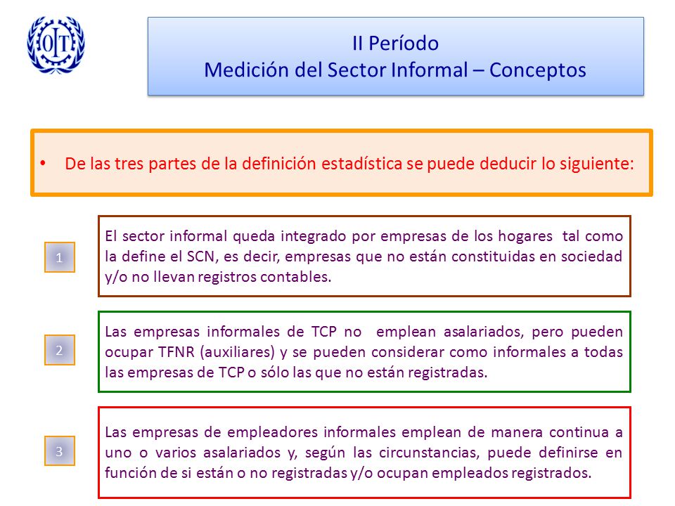 II Período Medición del Sector Informal – Conceptos