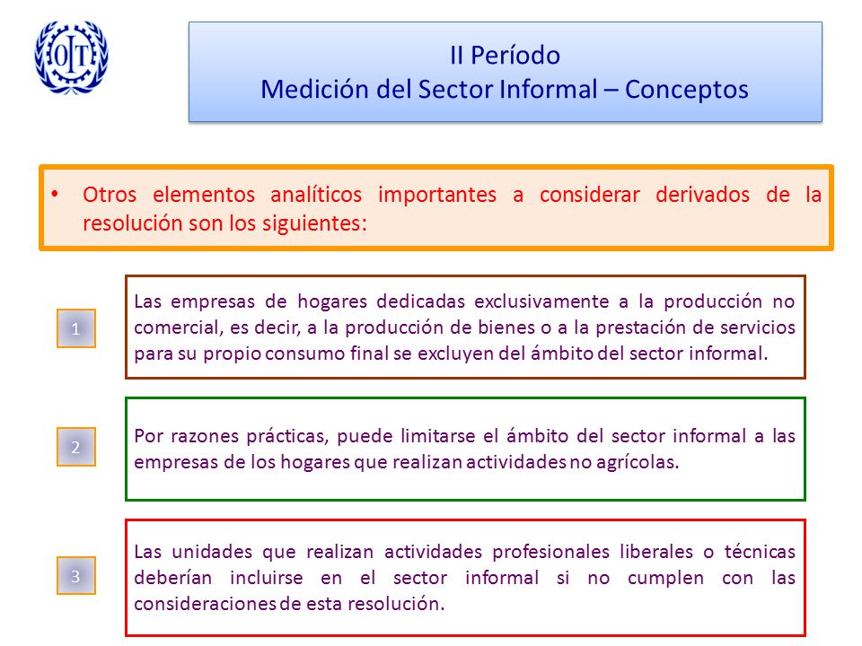 II Período Medición del Sector Informal – Conceptos