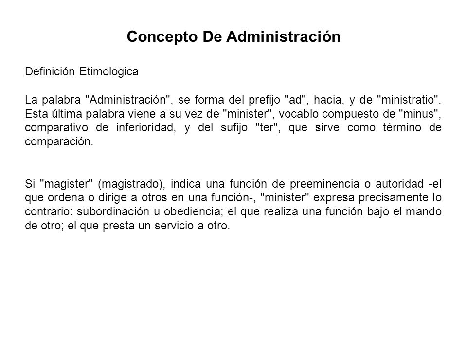 Concepto De Administración