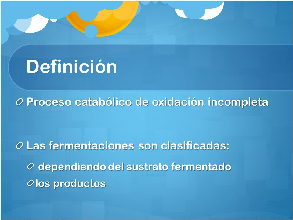 Definición Proceso catabólico de oxidación incompleta