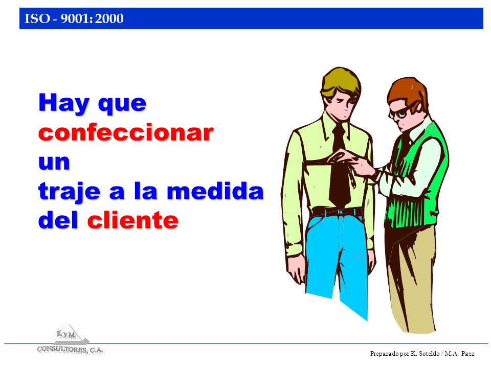 Hay que confeccionar un traje a la medida del cliente