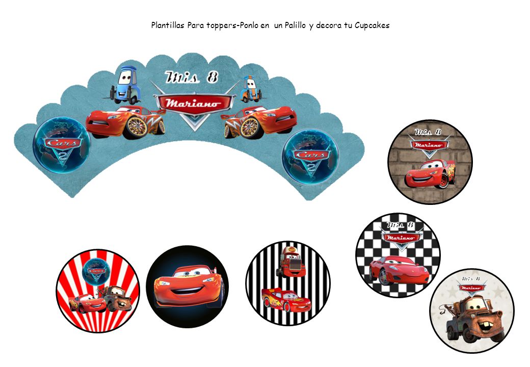 Plantillas Para toppers-Ponlo en un Palillo y decora tu Cupcakes