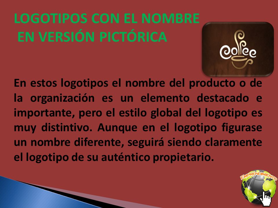 LOGOTIPOS CON EL NOMBRE EN VERSIÓN PICTÓRICA