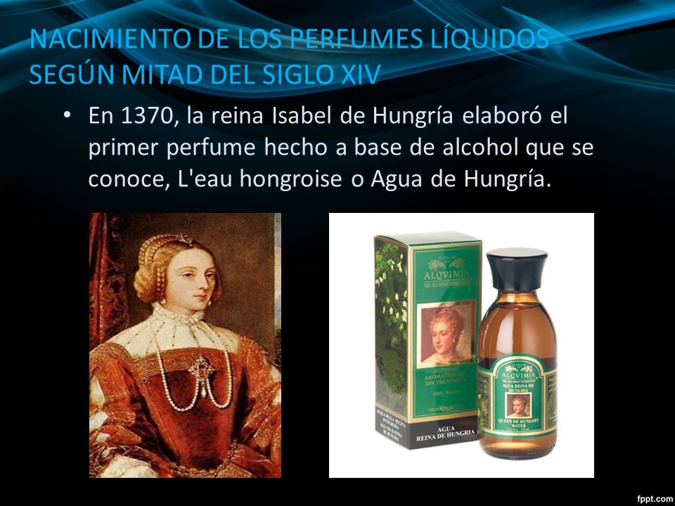 NACIMIENTO DE LOS PERFUMES LÍQUIDOS SEGÚN MITAD DEL SIGLO XIV