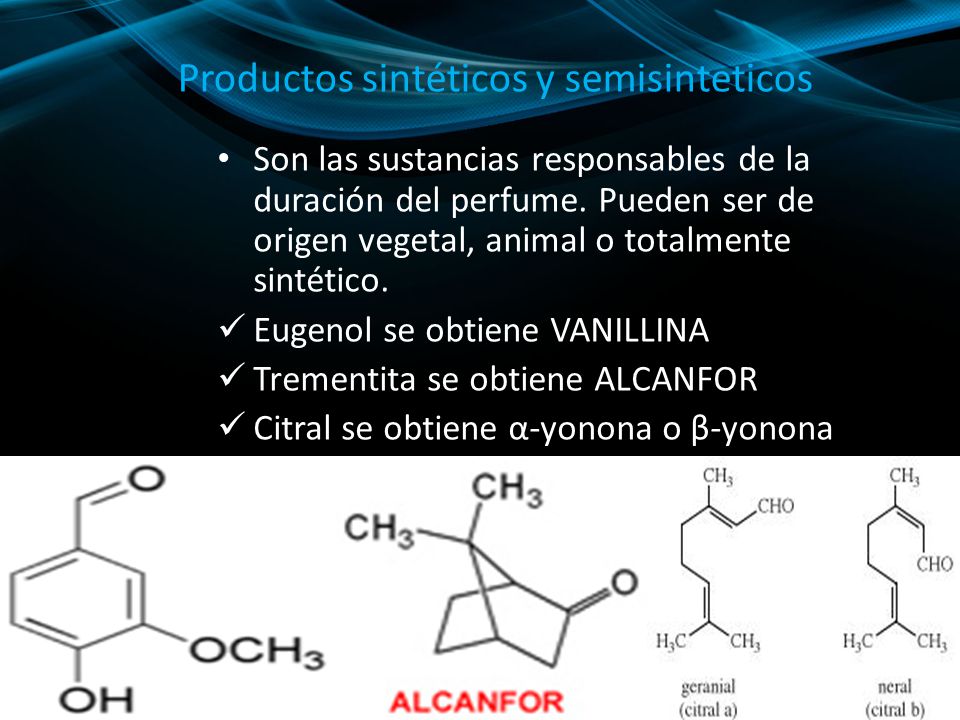Productos sintéticos y semisinteticos