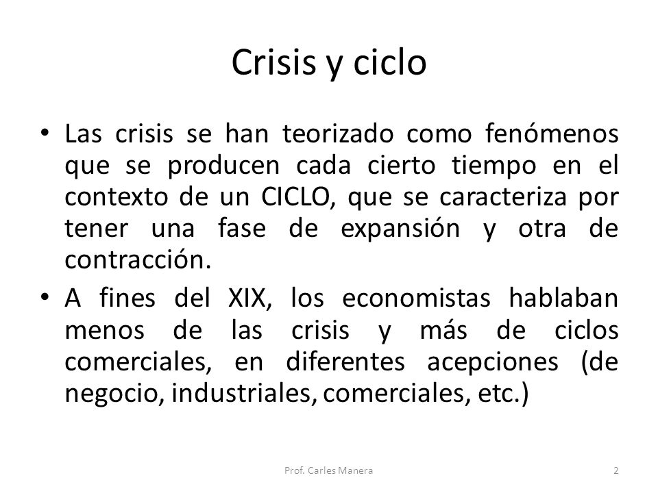 Crisis y ciclo
