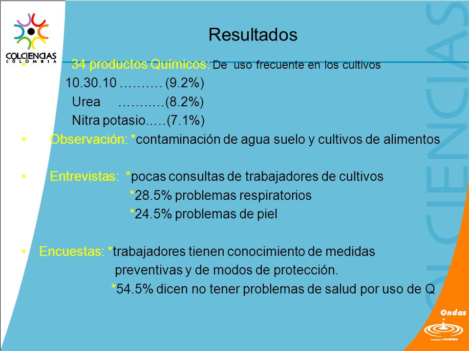 Resultados 34 productos Químicos: De uso frecuente en los cultivos