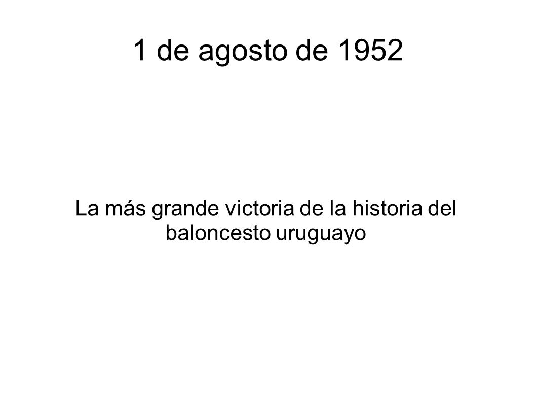 La más grande victoria de la historia del baloncesto uruguayo