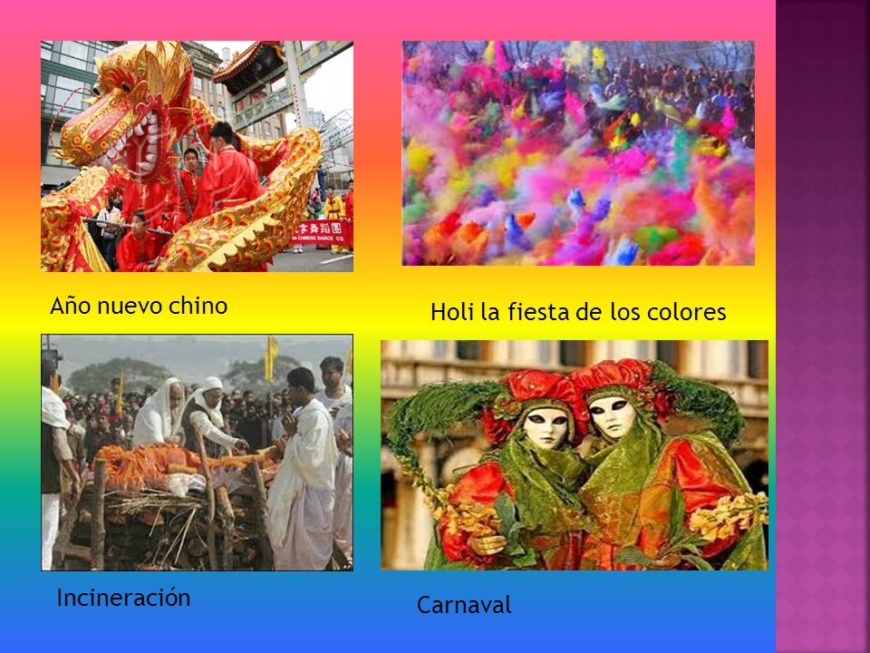 Año nuevo chino Holi la fiesta de los colores Incineración Carnaval