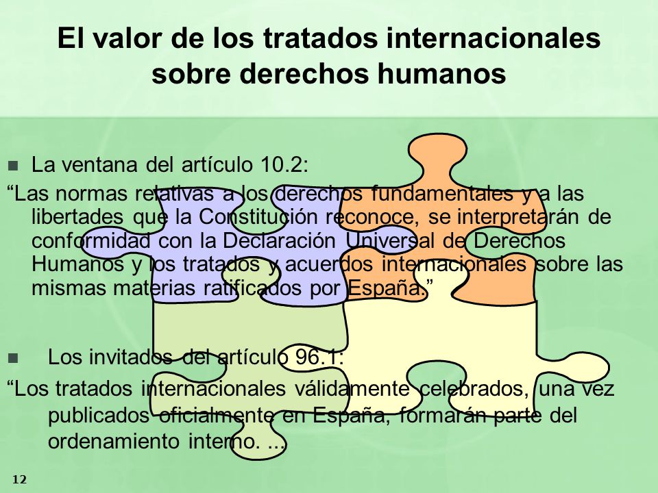 El valor de los tratados internacionales sobre derechos humanos