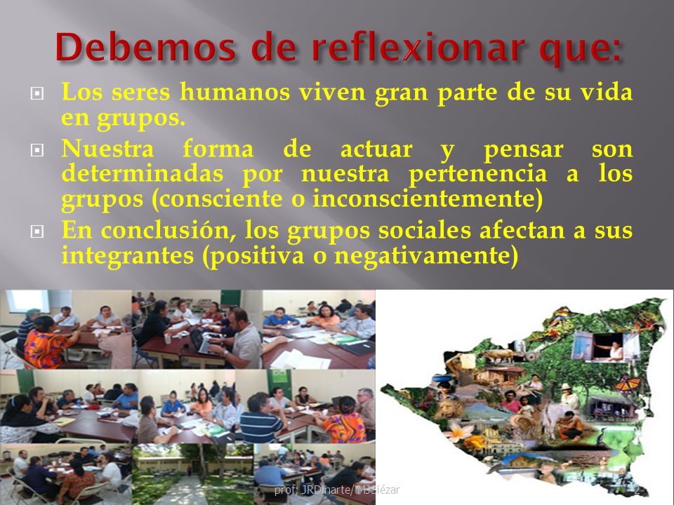 Debemos de reflexionar que: