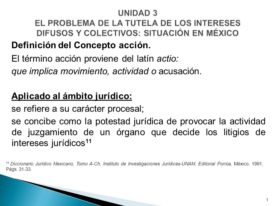 UNIDAD 3 EL PROBLEMA DE LA TUTELA DE LOS INTERESES DIFUSOS Y COLECTIVOS: SITUACIÓN EN MÉXICO