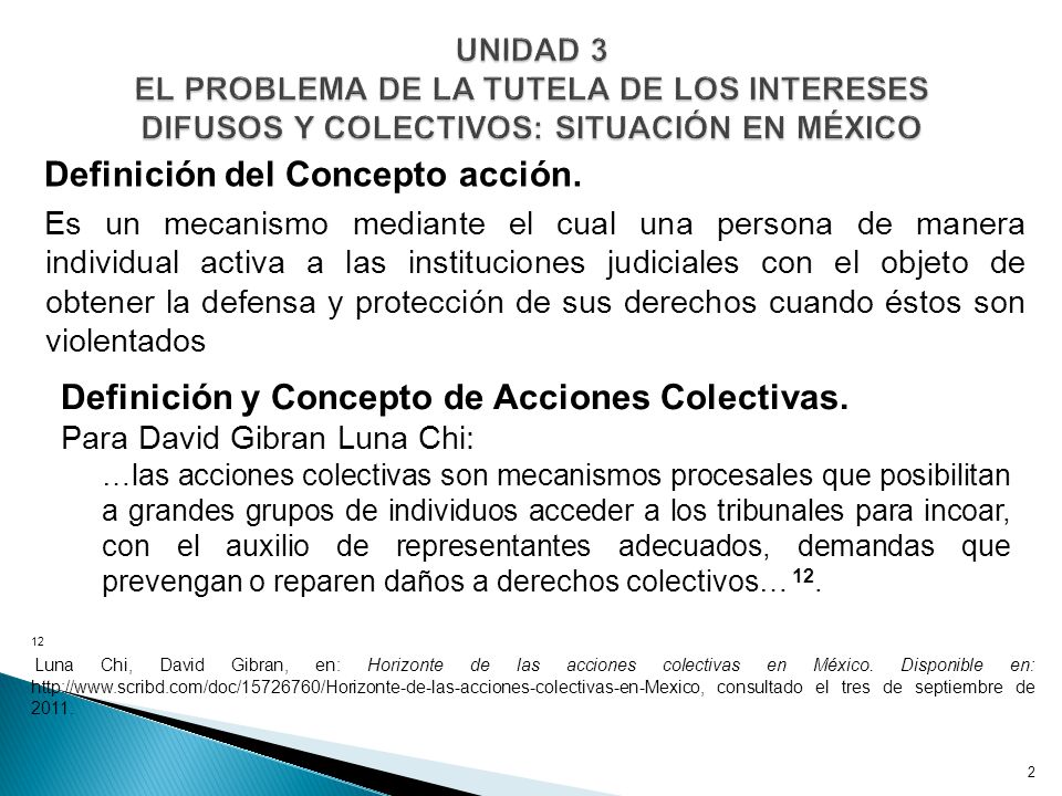 Definición del Concepto acción.