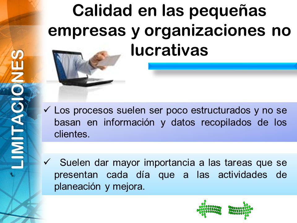 Calidad en las pequeñas empresas y organizaciones no lucrativas