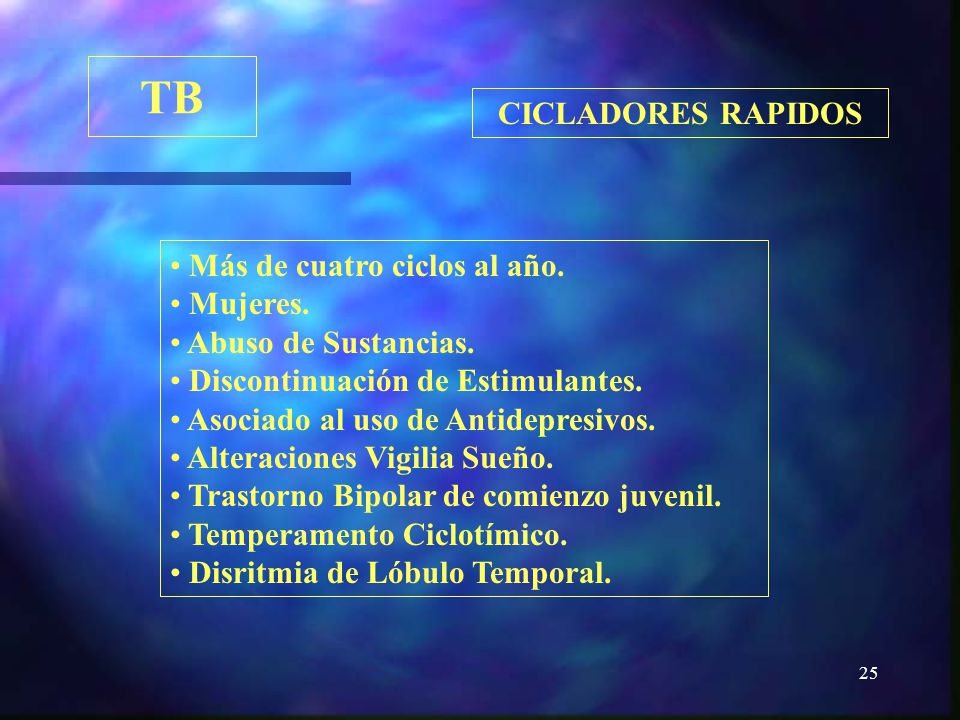 TB CICLADORES RAPIDOS Más de cuatro ciclos al año. Mujeres.