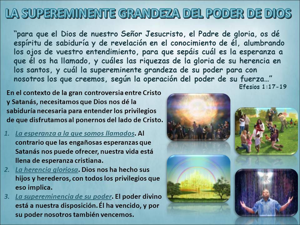 LA SUPEREMINENTE GRANDEZA DEL PODER DE DIOS