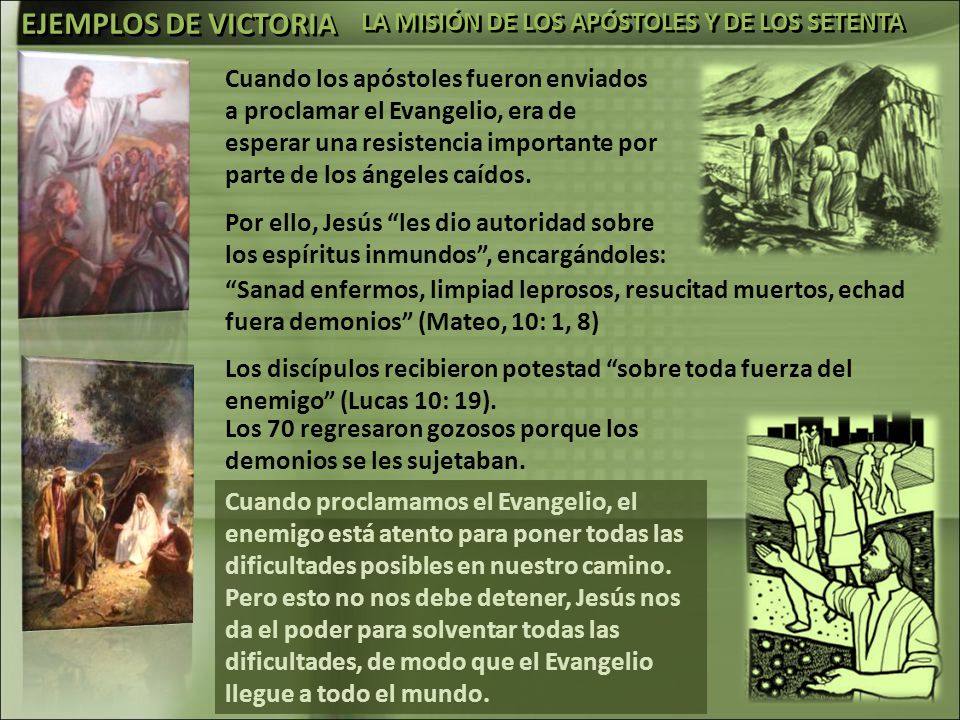 EJEMPLOS DE VICTORIA LA MISIÓN DE LOS APÓSTOLES Y DE LOS SETENTA