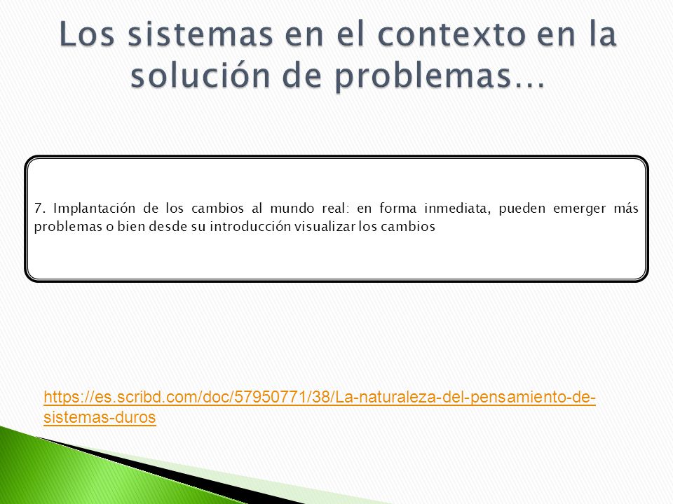 Los sistemas en el contexto en la solución de problemas…