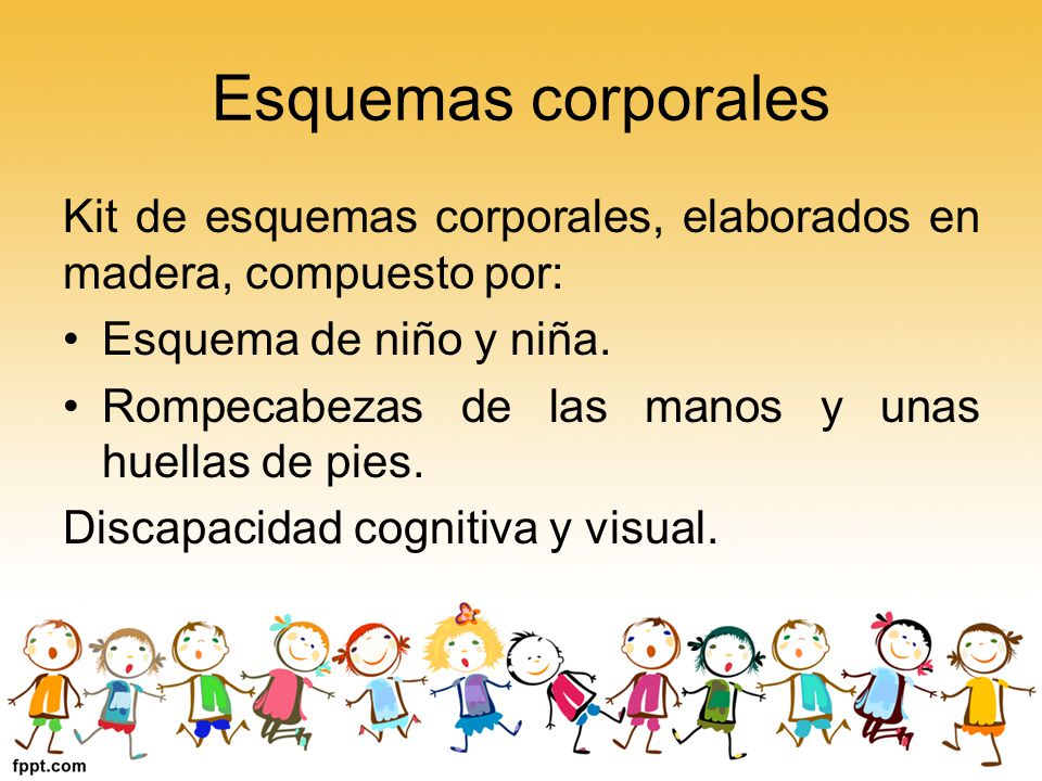 Esquemas corporales Kit de esquemas corporales, elaborados en madera, compuesto por: Esquema de niño y niña.