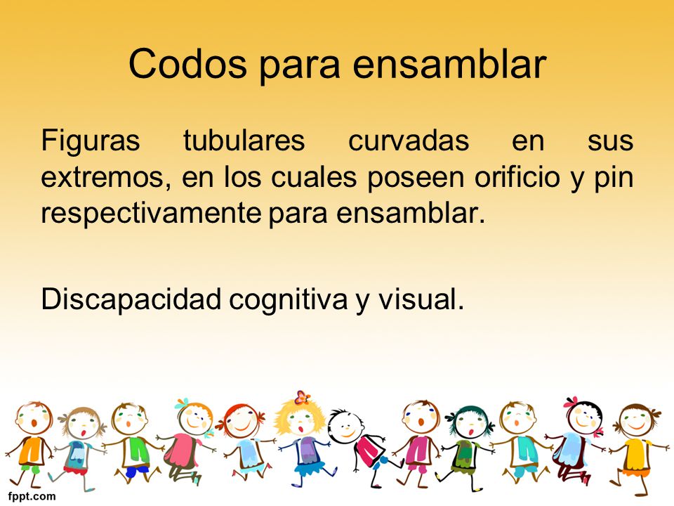 Codos para ensamblar Figuras tubulares curvadas en sus extremos, en los cuales poseen orificio y pin respectivamente para ensamblar.