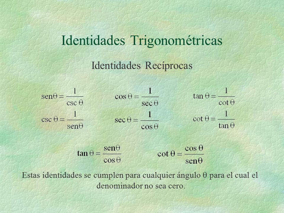 Identidades Trigonométricas
