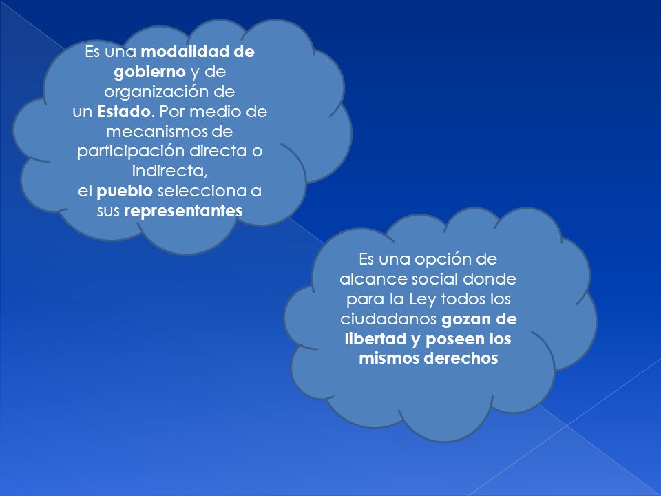 Es una modalidad de gobierno y de organización de un Estado