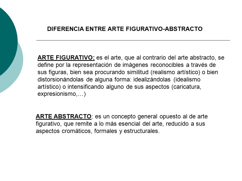 DIFERENCIA ENTRE ARTE FIGURATIVO-ABSTRACTO
