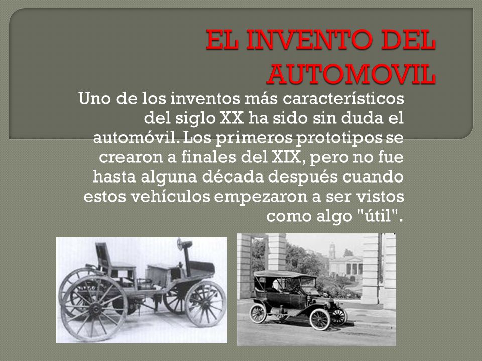 EL INVENTO DEL AUTOMOVIL